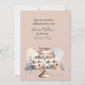 Hoge Thee Bruids Douche uitnodiging (Voorkant)