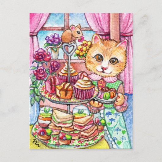 Hoge Thee Feest Briefkaart (Voorkant)