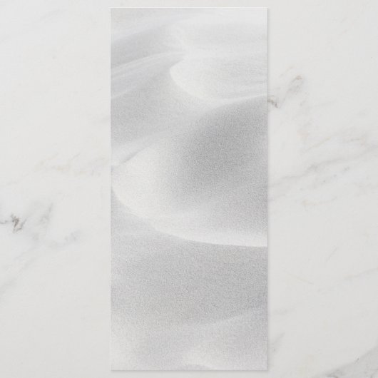 Hoge Trouwmenu Witte Strand Zand Sjabloon (Achterkant)