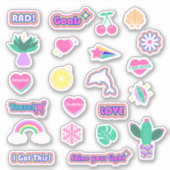 Hoge Vibe Custom-Cut Vinyl Sticker Sheet V2 NIEUW (Voorkant)