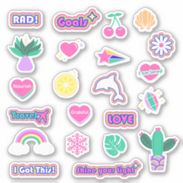 Hoge Vibe Custom-Cut Vinyl Sticker Sheet V2 NIEUW