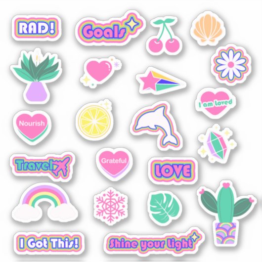 Hoge Vibe Custom-Cut Vinyl Sticker Sheet V2 NIEUW (Voorkant)