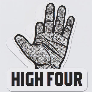hoge vier geamputeerde ontbrekende vinger Funny Am Ronde Sticker