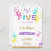 Hoge Vijf Verjaardag uitnodiging (Voorkant)