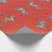 Hoge vijf zebras in het rood cadeaupapier (Hoek)