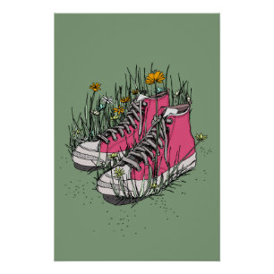 Hoge Vintage Sneakers Perfect Poster