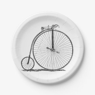 Hoge Wieler Fiets Penny Farthing Papieren Bordje