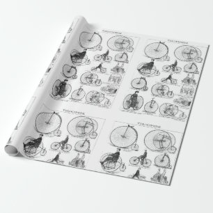 Hoge Wielerfiets Penny Farthing Cadeaupapier