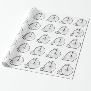 Hoge Wielerfiets Penny Farthing Cadeaupapier