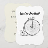 Hoge Wielerfiets Penny Farthing Kaart (Voorkant / Achterkant)