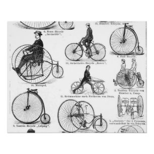 Hoge Wielerfiets Penny Farthing Perfect Poster