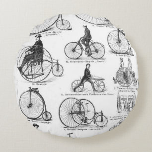 Hoge Wielerfiets Penny Farthing Rond Kussen