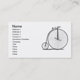 Hoge Wielerfiets Penny Farthing Visitekaartje