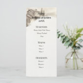 Hogeland Kasteel Schets Bruiloftsmenu Menu (Staand voorkant)