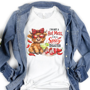 Hogendonk Koe Hot Mess Grappig Humoristisch Sarcas T-shirt