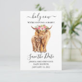 Hogendonkous Baby Shower Save the Date  (Staand voorkant)