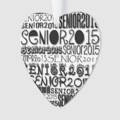 Hoger 2015 Hart - Mirror-versiering opnieuw bekijk Ornament (voorkant)