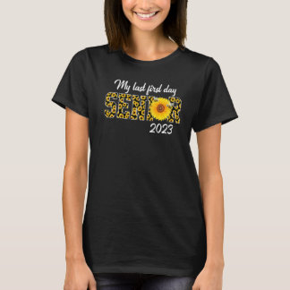 Hoger 2023 Terug naar school Mijn laatste eerste d T-shirt
