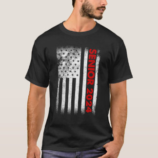 Hoger 2024 Amerikaanse vlag Amerikaanse Afstuderen T-shirt