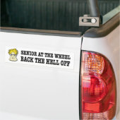Hoger aan de achterkant van het vrouw grappig bumpersticker (Op Truck)
