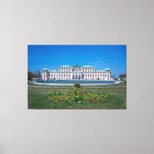Hoger Belvedere paleis in Wenen, Oostenrijk Canvas Afdruk