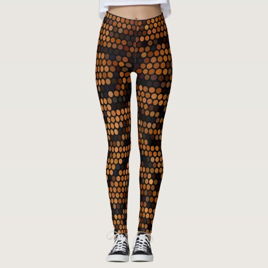 Hoger kleurenpatroonpapier leggings (Voorkant)
