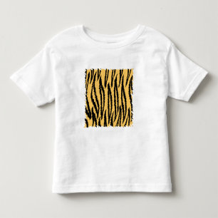 Hoger printpatroon. Oranje en zwart. Kinder Shirts