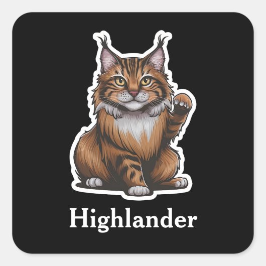 Hoger Vierkante Sticker (Voorkant)