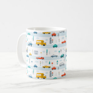Hoger voertuigpatroon bevestigen koffiemok