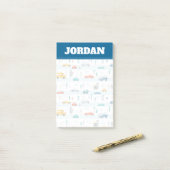 Hoger voertuigpatroon bevestigen post-it® notes (Op bureau)