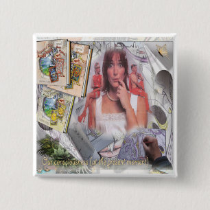 Hoger zelf en EGO-Button Vierkante Button 5,1 Cm