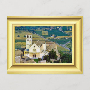 Hogere basilica, Assisi, Italië St Francis Briefkaart
