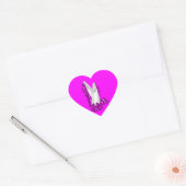 Hogere hiel Stileto Glitter Roze Hart Sticker (Envelop)