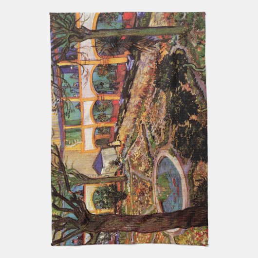 Hogere instelling in Arles door Vincent van Gogh Theedoek (Verticaal)