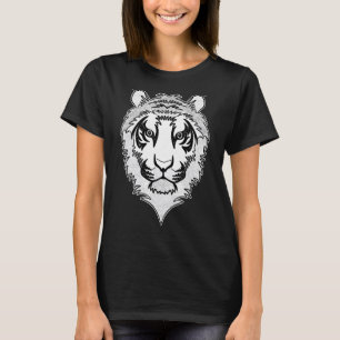 Hogere kop grote katten roofdier met wil t-shirt