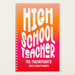 Hogere School Leraar 0range Rode Ombre Planner