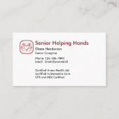 Hogere thuiszorg visitekaartje (Voorkant)