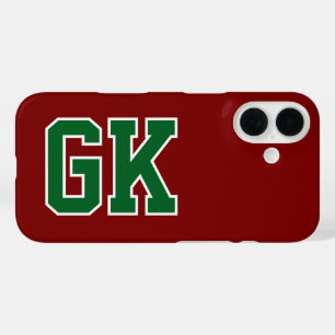 Hogeschool Bourgondië Groen Varsity Monogram Eerst iPhone 16 Hoesje