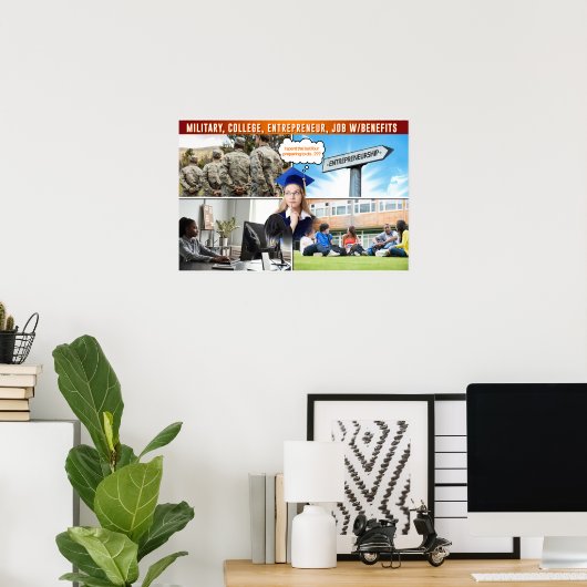 Hogeschool en Carrière (Matte) Poster (Thuiskantoor)