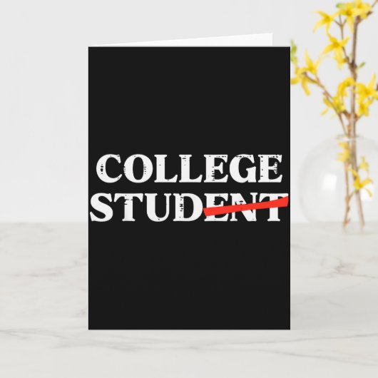 Hogeschool Stud Student Grappig Humor Universiteit Kaart (Gele Bloem)