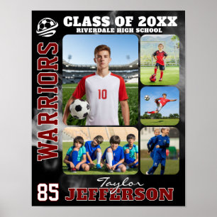 Hogeschool Voetbalteam Sport Foto Collage Poster