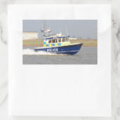 Hogesnelheidspolitieboot Rechthoekige Sticker (Tas)