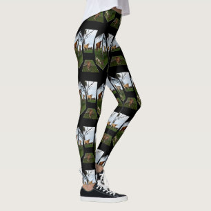 Hogewalrundimensionale kunst, Zwart Leggings