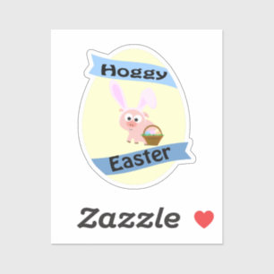 Hoggy Easter Pig Sticker