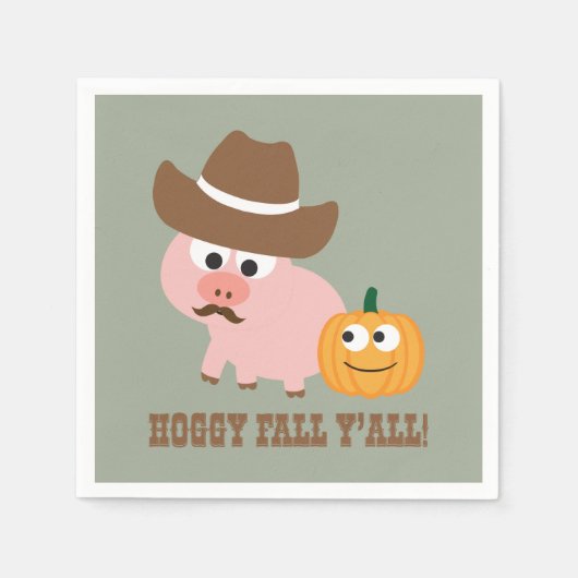 Hoggy Herfst Y'all! Servetten (Voorkant)