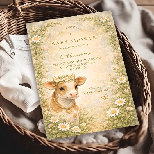 Hogland Koe Landschap Baby Shower Kaart