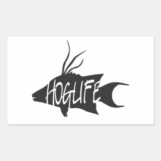 HogLife (Hogfish) Vinyl Decal Rechthoekige Sticker
