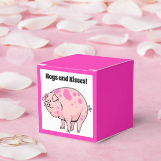 Hogs and Kisses Leuke Varken Hog Cartoon Bedankdoosjes