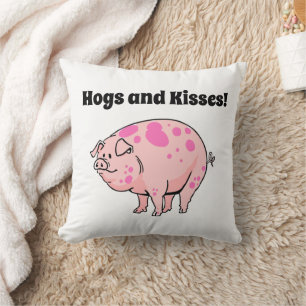 Hogs and Kisses Leuke Varken Hog Cartoon Kussen