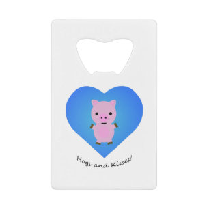 Hogs en Kisses Pig Kredietkaart Flessenopener
